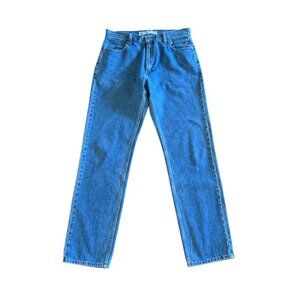 Harley Davidson Genuine Motorcycle Jeans Men's Biker Blue Straight Denim Size 36